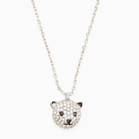 $69 Kate Spade arctic friends polar bear pave pendant necklace - Picture 1 of 7